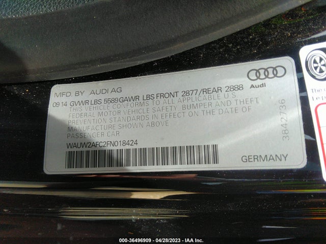 2015 Audi S7, VIN: WAUW2AFC2FN018424