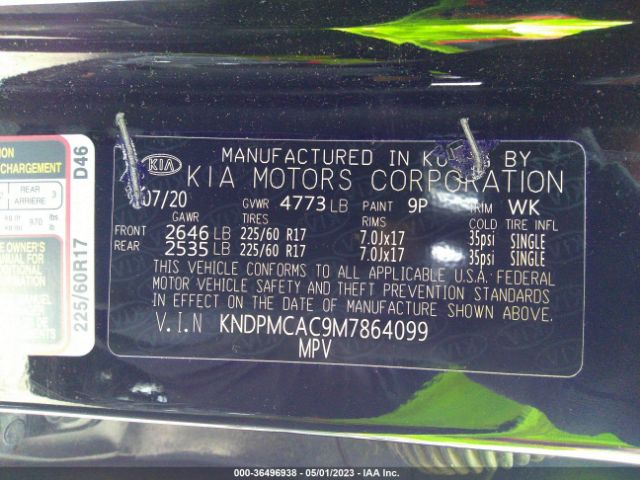 KNDPMCAC9M7864099 KIA Sportage Lx