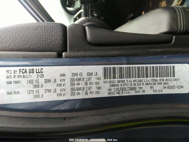 1C4RJFBG9LC288668 Jeep Grand Cherokee Limited