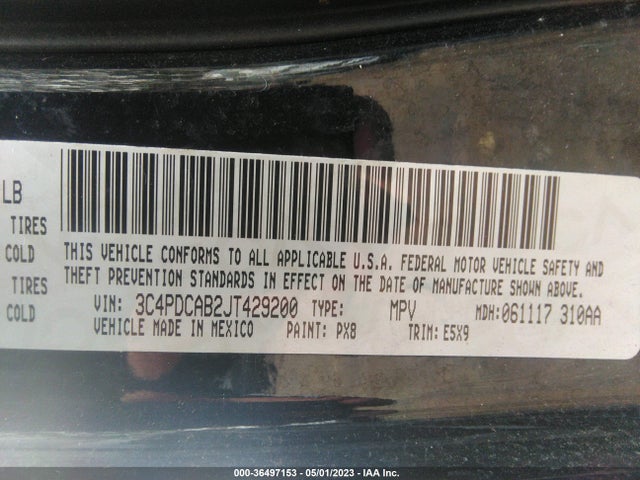 Dodge JOURNEY SE 2018 3C4PDCAB2JT429200 Image 10