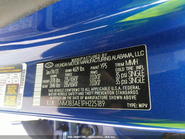 Hyundai TUCSON SEL 2023 5NMJB3AE1PH225189 Image 10