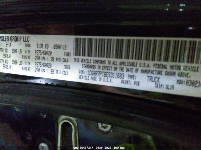 1C6RR7PT6ES311683 RAM 1500 Longhorn Limited