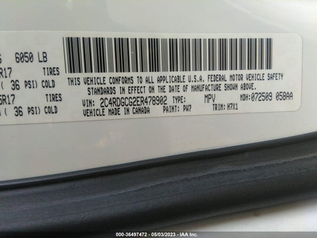 Dodge Grand Caravan Sxt 2014 2C4RDGCG2ER478902 Image 15