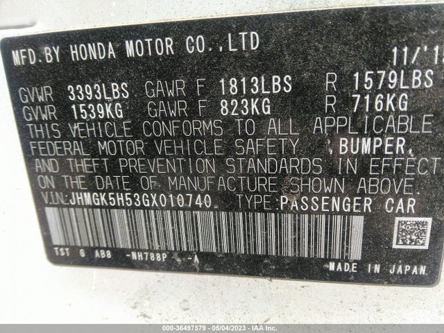 Honda FIT LX 2016 JHMGK5H53GX010740 Image 10