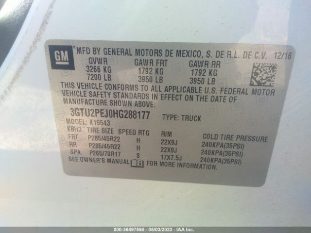 3GTU2PEJ0HG288177 GMC Sierra 1500 Denali
