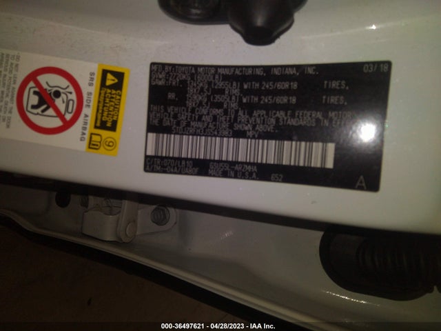 Toyota Highlander Se/xle 2018 5TDJZRFH3JS543983 Image 9