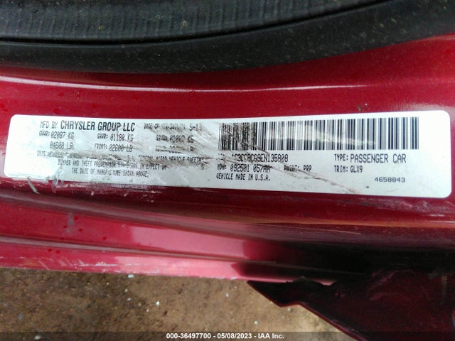 1C3CCBCG9EN135808 Chrysler 200 Limited