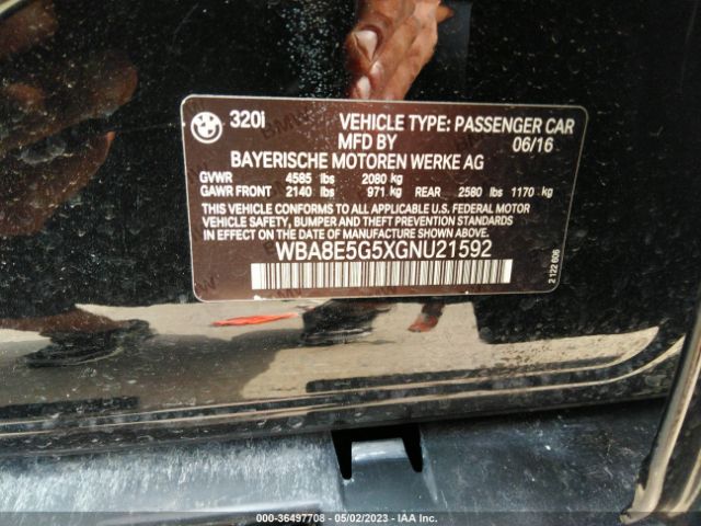 WBA8E5G5XGNU21592 BMW 3 Series 320i Xdrive