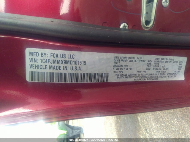 1C4PJMMX9MD101515 Jeep Cherokee Latitude Lux