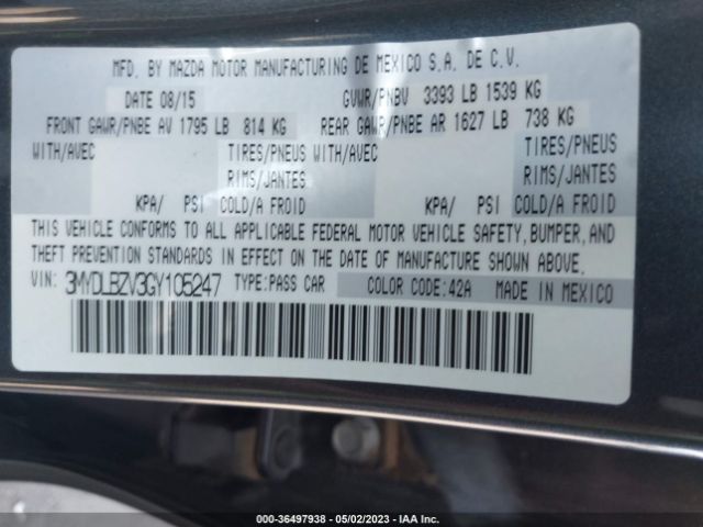 3MYDLBZV3GY105247 Scion IA