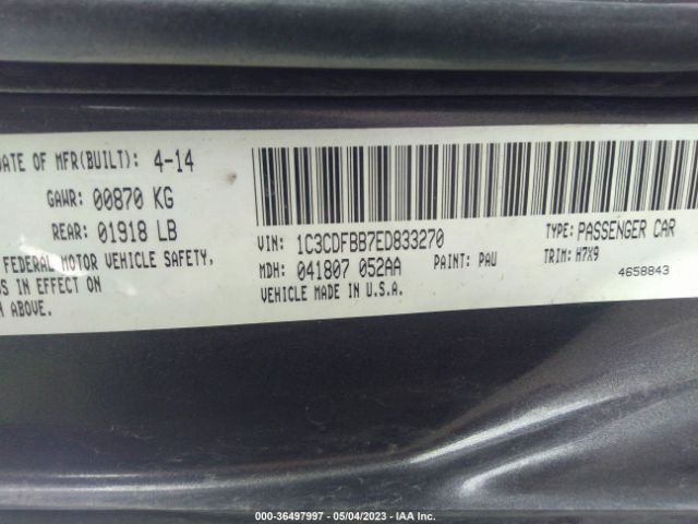 1C3CDFBB7ED833270 Dodge DART SXT