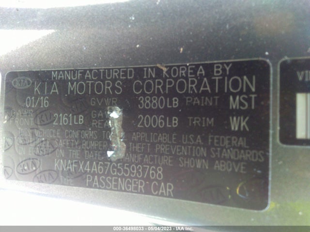 KIA FORTE LX 2016 KNAFX4A67G5593768 Image 9