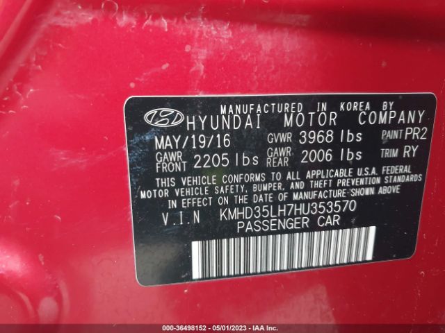 KMHD35LH7HU353570 Hyundai ELANTRA GT
