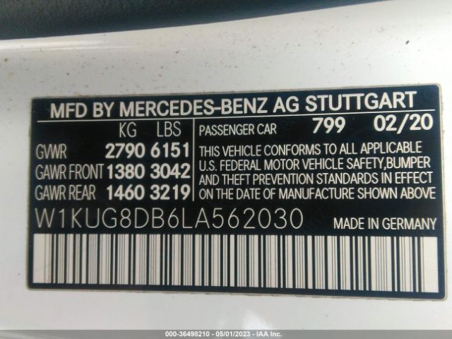 W1KUG8DB6LA562030 Mercedes-Benz S-class S 560