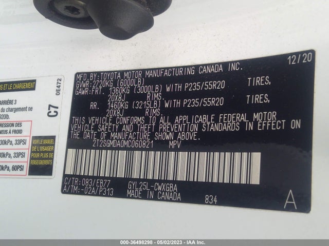 2021 Lexus RX, VIN: 2T2SGMDA0MC060821