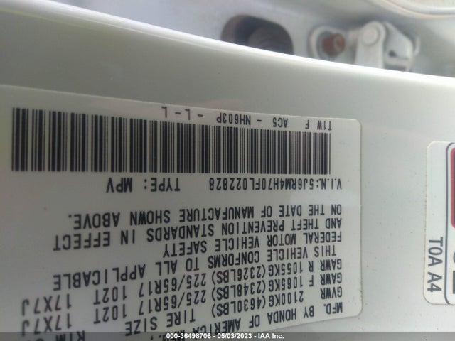Honda Cr-v Ex-l 2015 5J6RM4H70FL022828 Image 9