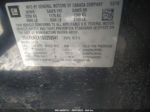 2GKALNEK1G6259041 GMC Terrain Sle