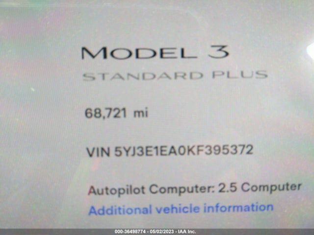 Tesla Model 3 Range 2019 5YJ3E1EA0KF395372 Image 10