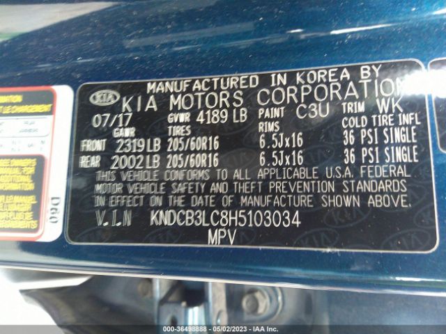 KNDCB3LC8H5103034 KIA NIRO LX
