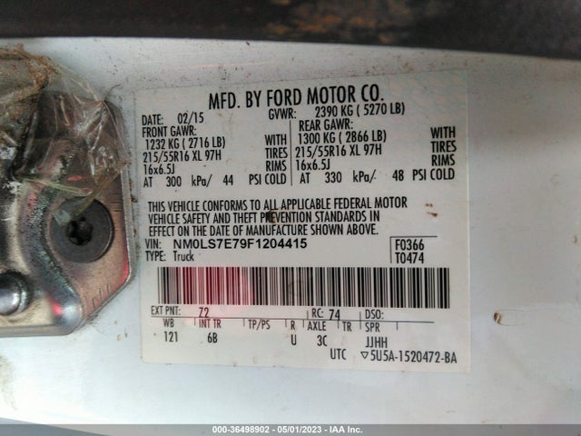Ford Transit Connect Xl 2015 NM0LS7E79F1204415 Image 9