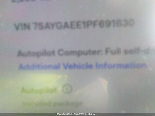 7SAYGAEE1PF691630 Tesla Model Y Long Range