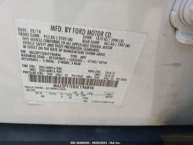 Ford Ecosport Se 2018 MAJ3P1TE8JC196846 Image 10