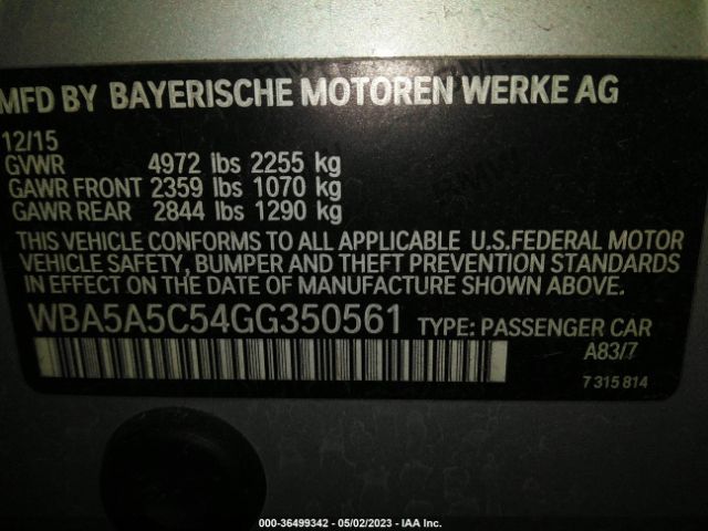 WBA5A5C54GG350561 BMW 5 Series 528i