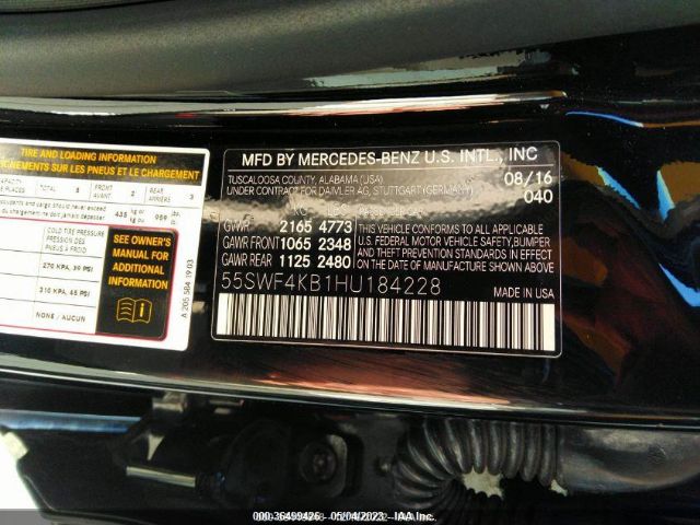 55SWF4KB1HU184228 Mercedes-Benz C-class C 300