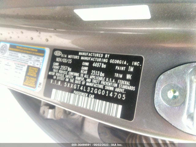 KIA Optima Lx 2016 5XXGT4L32GG014705 Image 9