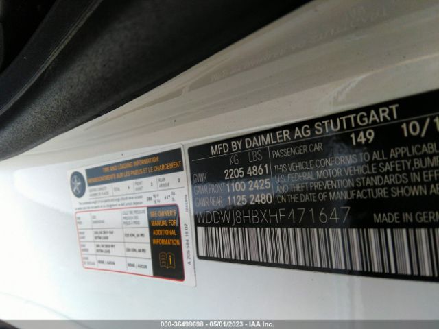 WDDWJ8HBXHF471647 Mercedes-Benz C-class Amg C 63 S