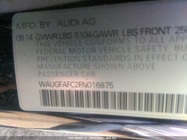 WAUGFAFC2FN016875 Audi A6 2.0t Premium Plus