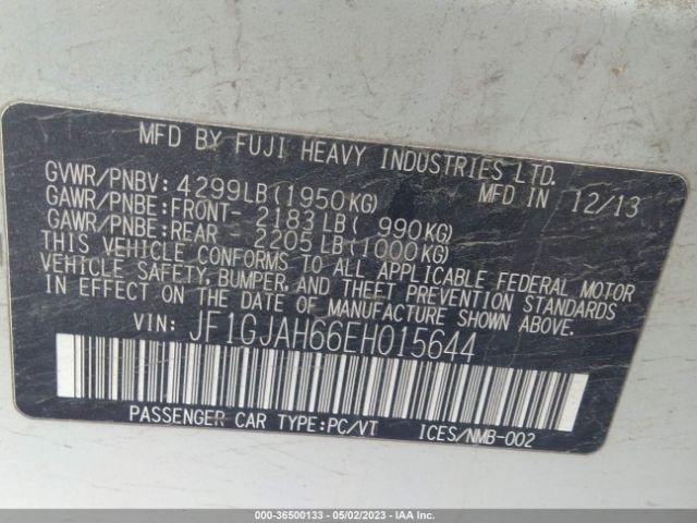JF1GJAH66EH015644 Subaru Impreza Sedan Limited
