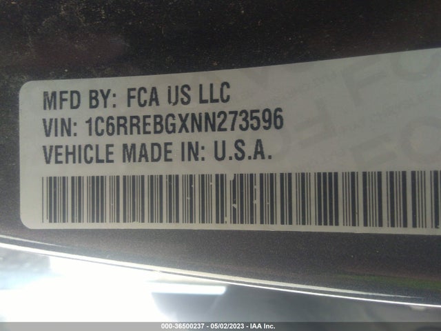 RAM 1500 Big Horn 2022 1C6RREBGXNN273596 Image 9