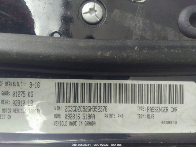2C3CDZC92GH352376 Dodge Challenger