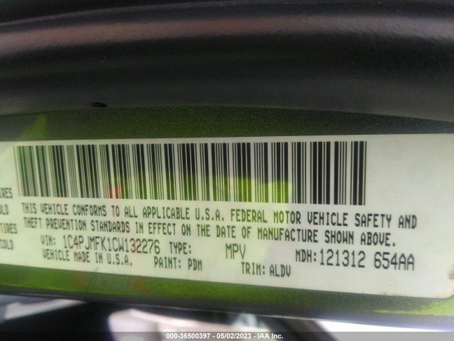 2012 JEEP LIBERTY LIMITED JET VIN: 1C4PJMFK1CW132276