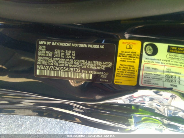 WBA3V7C50G5A28733 BMW 4 Series 428i