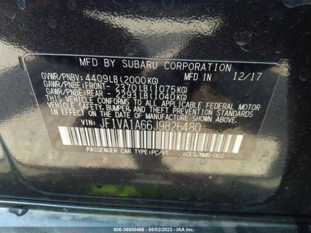 JF1VA1A66J9826480 Subaru WRX