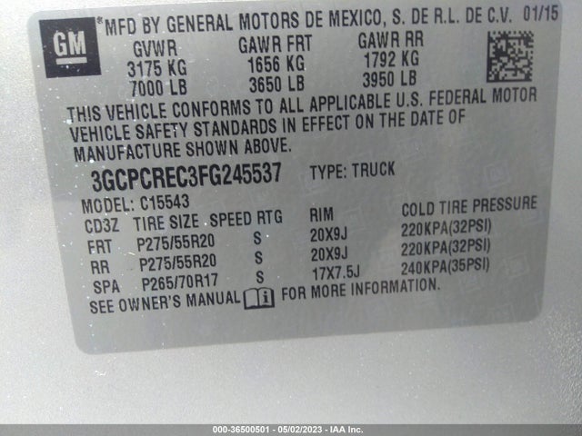 Chevrolet Silverado 1500 Lt 2015 3GCPCREC3FG245537 Image 11