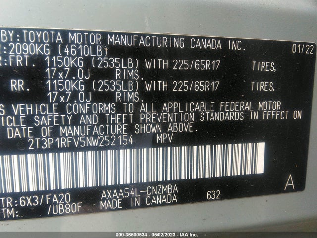 Toyota Rav4 Xle 2022 2T3P1RFV5NW252154 Image 10