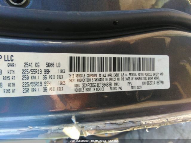 3C4PDDGG1ET304638 Dodge Journey Crossroad
