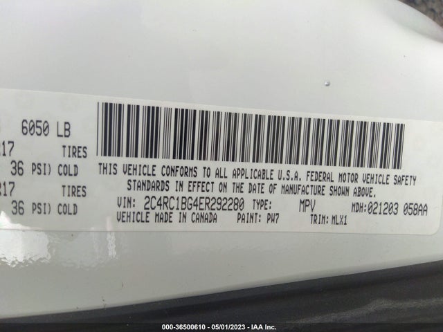 2C4RC1BG4ER292280 Chrysler Town & Country Touring