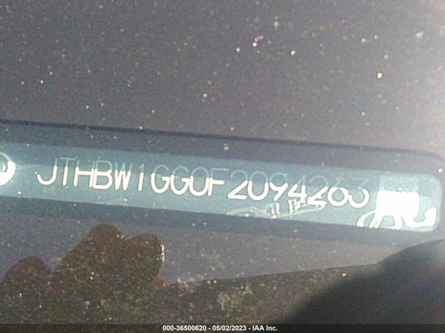 JTHBW1GG0F2094263 Lexus Es 300h Hybrid