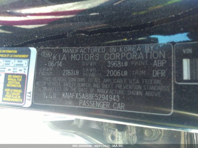 KNAFX5A88F5294943 KIA Forte 5-door Ex