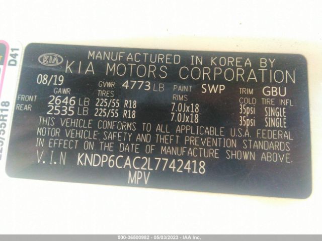 KNDP6CAC2L7742418 KIA SPORTAGE S