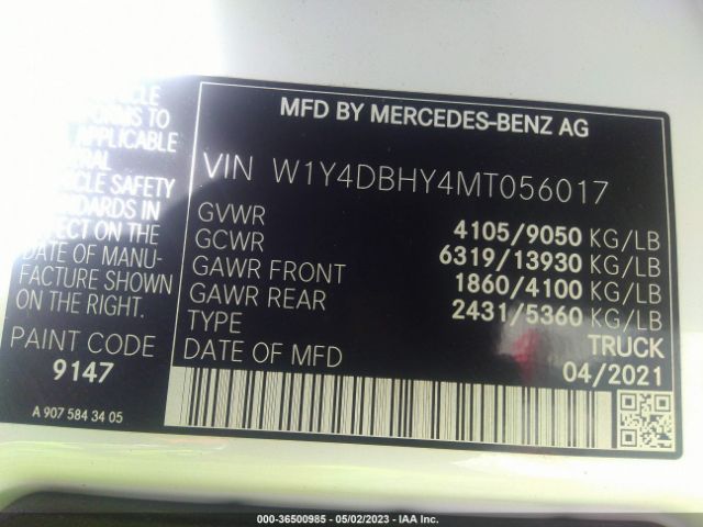 W1Y4DBHY4MT056017 Mercedes-Benz SPRINTER CARGO VAN