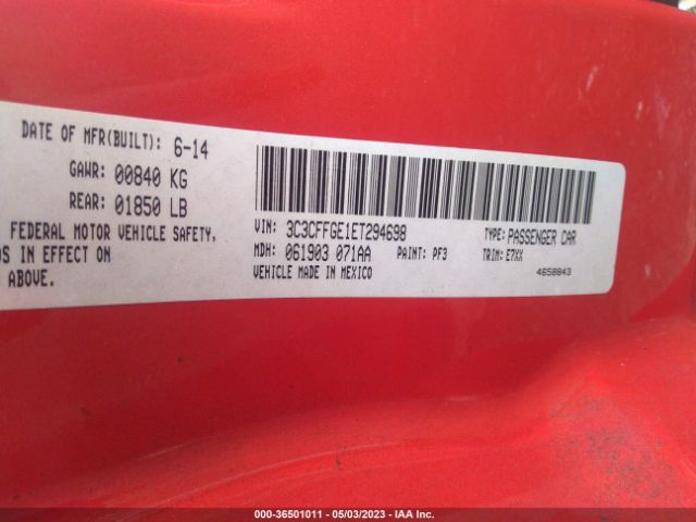 3C3CFFGE1ET294698 Fiat 500E