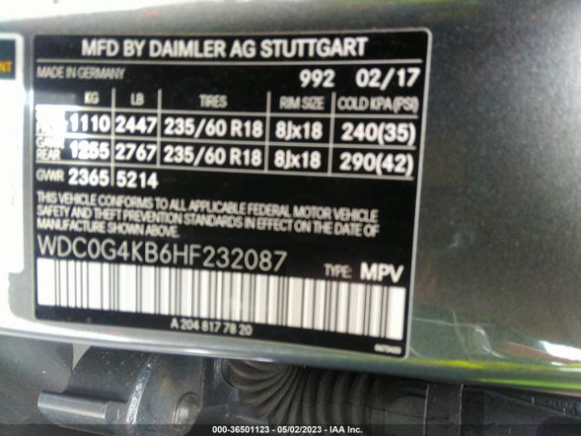 WDC0G4KB6HF232087 Mercedes-Benz Glc Glc 300