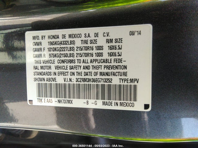 Honda CR-V LX 2014 3CZRM3H36EG713252 Image 9