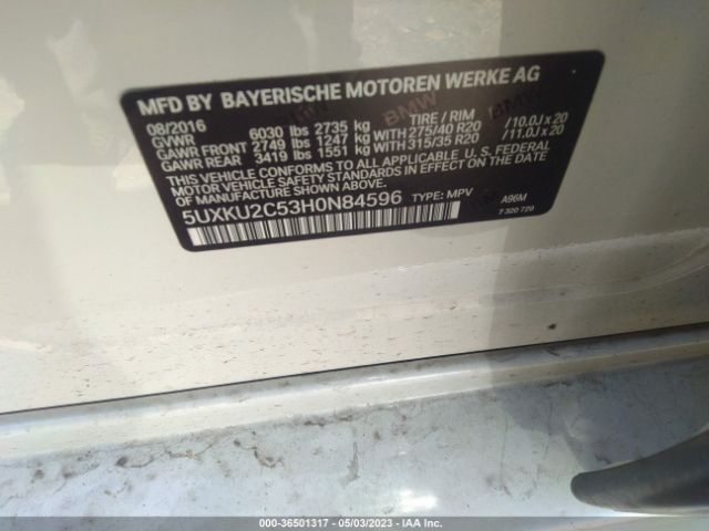 5UXKU2C53H0N84596 BMW X6 Xdrive35i