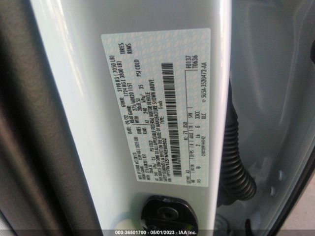 Ford F-150 Xl/xlt/lariat 2022 1FTFW1E51NKE80502 Image 10